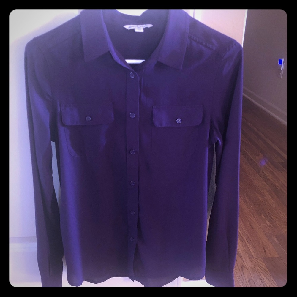 American Eagle Purple Button up Blouse